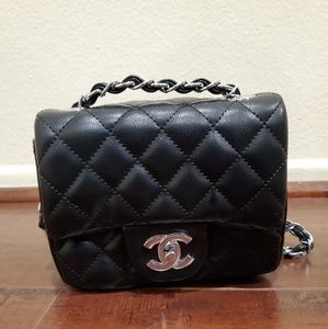 New Mini quilted flap evening bag